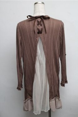 画像2: axes femme / バックシャントッパーカーデ  ブラウン S-25-07-26-031-AX-TO-HR-ZS