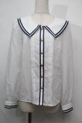 Amavel / セーラーブラウス  白 S-25-07-26-003-CA-BL-AS-ZS