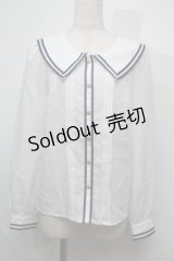 Amavel / セーラーブラウス  白 S-25-07-26-003-CA-BL-AS-ZS