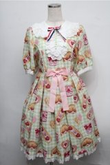 Angelic Pretty /いちごBread Bakerylワンピース  グリーン S-25-07-26-035-AP-OP-AS-ZS