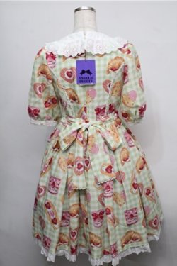 画像2: Angelic Pretty /いちごBread Bakerylワンピース  グリーン S-25-07-26-035-AP-OP-AS-ZS