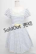 Emily Temple cute / ボーダーワンピース  白ｘ青 S-25-07-26-038-ET-OP-AS-ZT348