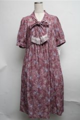axes femme / ローズレース柄ボータイワンピース  ピンク S-25-07-26-039-AX-OP-AS-ZS