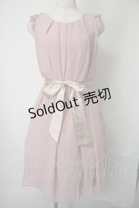 axes femme / シフォンノースリーブワンピース  ピンク S-25-07-28-051-AX-OP-HR-ZI