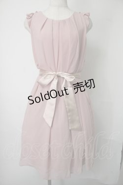 画像1: axes femme / シフォンノースリーブワンピース  ピンク S-25-07-28-051-AX-OP-HR-ZI