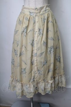 画像1: axes femme / すずらん柄前ボタンスカート  イエロー S-25-07-28-054-AX-SK-HR-ZS