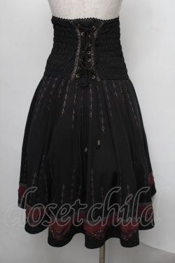 画像2: Ozz oneste / チャイナデザイン刺 スカート  黒 S-25-07-28-057-OO-SK-HR-ZS