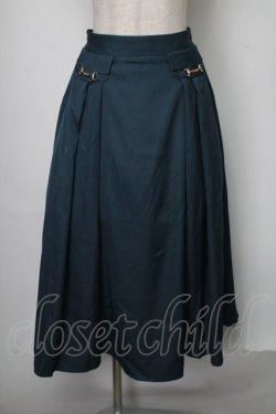 画像1: axes femme / ビット付フレアスカート  グリーン S-25-07-28-060-AX-SK-HR-ZS