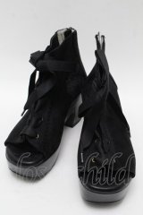 axes femme / レースアップブーサン L 黒 S-25-07-28-011-AX-SH-AS-ZS