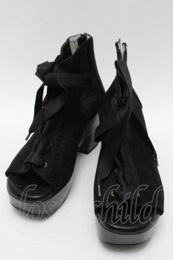画像1: axes femme / レースアップブーサン L 黒 S-25-07-28-011-AX-SH-AS-ZS
