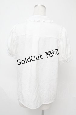 画像2: axes femme POETIQUE / バラふくれジャカード半袖ブラウス  白 S-25-07-28-017-AX-BL-HR-ZS