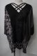 画像1: Qutie Frash / BIGクロスTシャツ  黒ｘグレー S-25-07-28-028-QU-TS-HR-ZS (1)