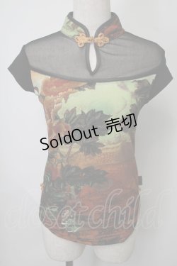 画像1: Ozz On / メッシュ切替チャイナカットソー   S-25-07-28-030-OO-TO-HR-ZS