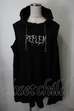 画像1: REFLEM / カッティングショルダーパーカー  黒 S-25-07-28-034-PU-TO-AS-ZS
