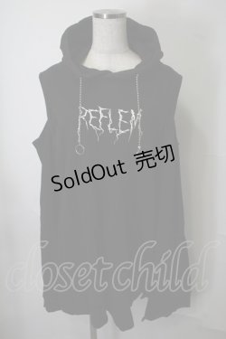画像1: REFLEM / カッティングショルダーパーカー  黒 S-25-07-28-034-PU-TO-AS-ZS