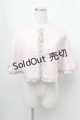 Ank Rouge / パールフリルケープ  ピンク S-25-07-28-037-CA-JA-AS-ZS