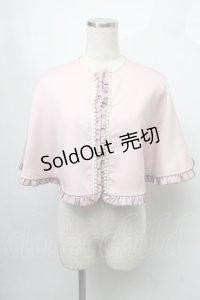 Ank Rouge / パールフリルケープ  ピンク S-25-07-28-037-CA-JA-AS-ZS