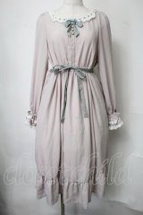 Tulle / 襟元はしごレースワンピース  ピンクベージュ S-25-07-28-041-PU-OP-HR-ZS