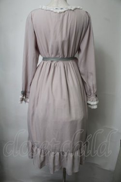 画像2: Tulle / 襟元はしごレースワンピース  ピンクベージュ S-25-07-28-041-PU-OP-HR-ZS