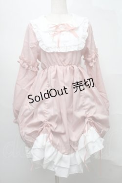 画像1: CZZCYOYEAH / ヨークフリルワンピース  ピンクｘ白 S-25-07-30-038-LO-OP-HR-ZS