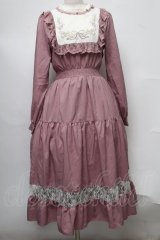 axes femme POETIQUE / ブロッキングブーケ刺繍ワンピース  ピンク S-25-07-30-039-AX-OP-HR-ZS