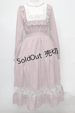 画像1: axes femme POETIQUE / ブロッキングブーケ刺繍ワンピース  ピンク S-25-07-30-039-AX-OP-HR-ZI