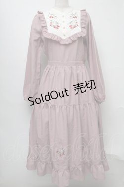 画像1: axes femme POETIQUE / ブロッキングベリー刺繍ワンピース  ピンク S-25-07-30-040-AX-OP-HR-ZS