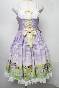 画像1: metamorphose / Dreamy Little Farm フリルジャンパースカート 1 ラベンダー S-25-07-30-042-ME-OP-HR-ZS