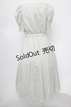 画像2: axes femme POETIQUE / パワショル半袖ワンピース  グリーン S-25-07-30-045-AX-SK-HR-ZI