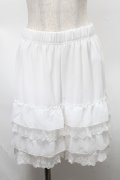 axes femme / レースフリルペチパンツ  白 S-25-07-30-052-AX-PA-HR-ZS