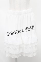 axes femme / レースフリルペチパンツ  白 S-25-07-30-052-AX-PA-HR-ZS