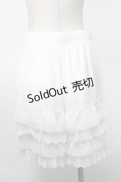 画像2: axes femme / レースフリルペチパンツ  白 S-25-07-30-052-AX-PA-HR-ZS