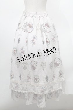 画像2: axes femme / アンティークフルーツ柄スカート  ベージュ S-25-07-30-053-AX-SK-HR-ZS