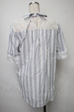 画像2: axes femme / バックレースシャツ  ブルー S-25-07-30-014-AX-TO-AS-ZS