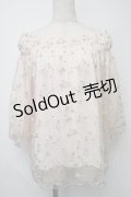 LODISPOTTO / フラワー刺繍オフショルトップス  ピンク S-25-07-30-020-LO-TO-HR-ZS