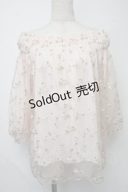画像1: LODISPOTTO / フラワー刺繍オフショルトップス  ピンク S-25-07-30-020-LO-TO-HR-ZS