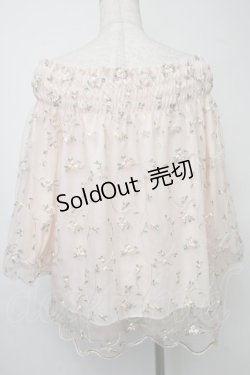 画像2: LODISPOTTO / フラワー刺繍オフショルトップス  ピンク S-25-07-30-020-LO-TO-HR-ZS