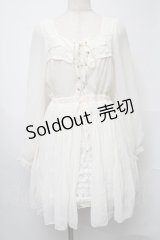 LIZ LISA / シフォンプリーツ長袖ワンピース  オフ S-25-07-30-027-LO-OP-AS-ZS