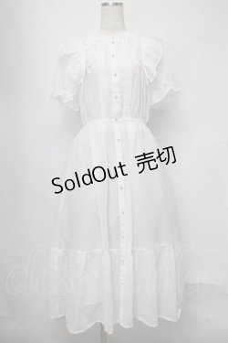画像1: axes femme / ボリュームフリルワンピース  白 S-25-07-30-029-AX-OP-HR-ZS