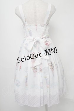 画像2: axes femme kawaii / アイス柄ジャンパースカート  白 S-25-07-30-031-AX-OP-HR-ZS