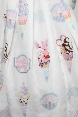 画像3: axes femme kawaii / アイス柄ジャンパースカート  白 S-25-07-30-031-AX-OP-HR-ZS
