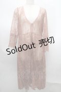 axes femme / バックプリーツレースガウン  オレンジブラウン S-25-07-30-037-AX-TO-AS-ZI