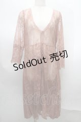 axes femme / バックプリーツレースガウン  オレンジブラウン S-25-07-30-037-AX-TO-AS-ZI