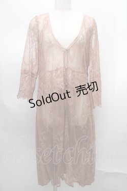 画像1: axes femme / バックプリーツレースガウン  オレンジブラウン S-25-07-30-037-AX-TO-AS-ZI