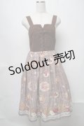 axes femme POETIQUE / アップルパイレースアップワンピース  ブラウン S-25-07-31-046-AX-OP-AS-ZS