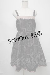 axes femme / アンティークラベルptワンピース  黒 S-25-07-31-047-AX-OP-AS-ZS