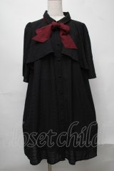 axes femme / ケープデザインワンピース  黒 S-25-07-31-050-AX-OP-AS-ZS