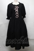 m petit by misako / AMレースアップワンピース  黒 S-25-07-31-051-LO-OP-HR-ZS