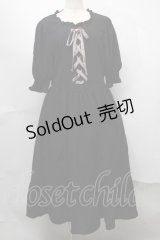 m petit by misako / AMレースアップワンピース  黒 S-25-07-31-051-LO-OP-HR-ZS