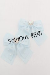LOLITA / ビジューリボンクリップ  サックス S-25-07-31-007-LO-AC-HR-ZS